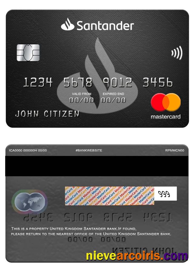 United Kingdom Santander bank mastercard